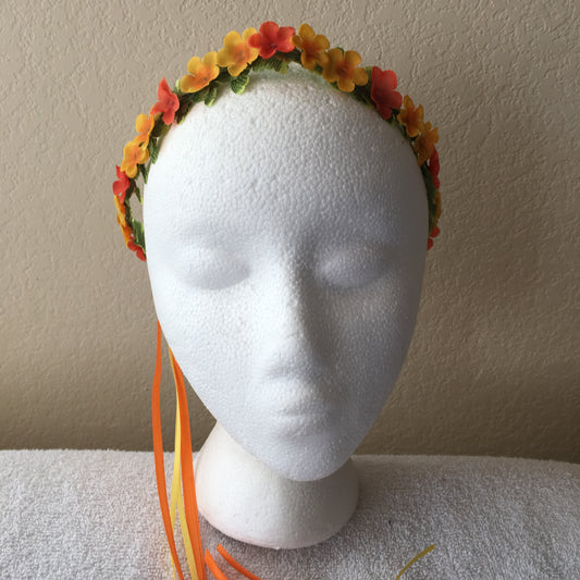 Extra Small Wreath - Small bright orange & yellow flowers (2)