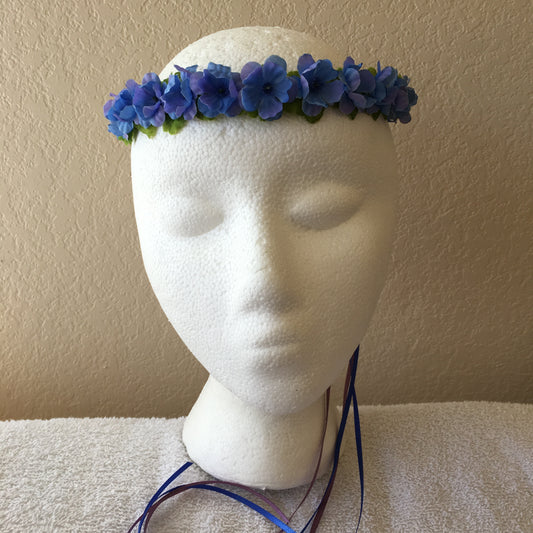 Extra Small Wreath - Blue & purple flowers