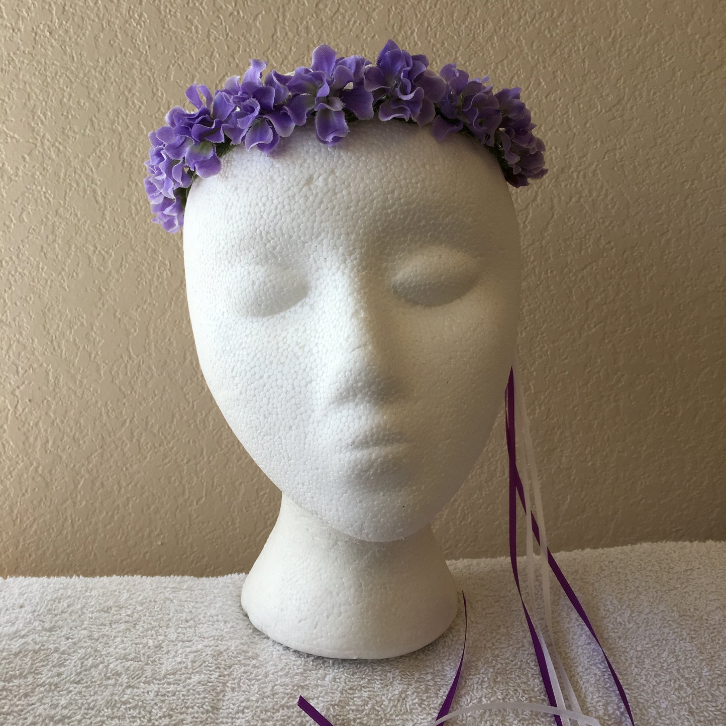 Extra Small Wreath - Pale purple flowers