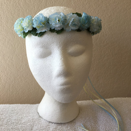 Extra Small Wreath - Pale blue pom poms