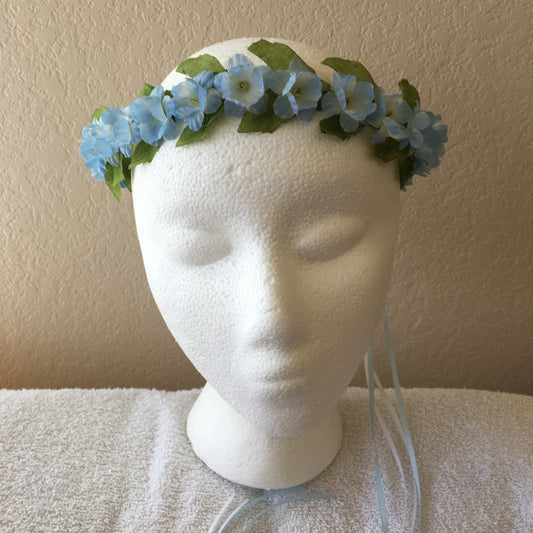 Extra Small Wreath - Light blue flowers