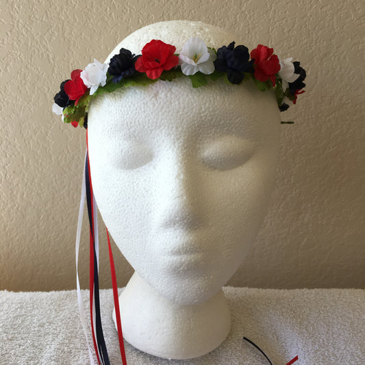 Extra Small Wreath - Red, white, & blue flowers