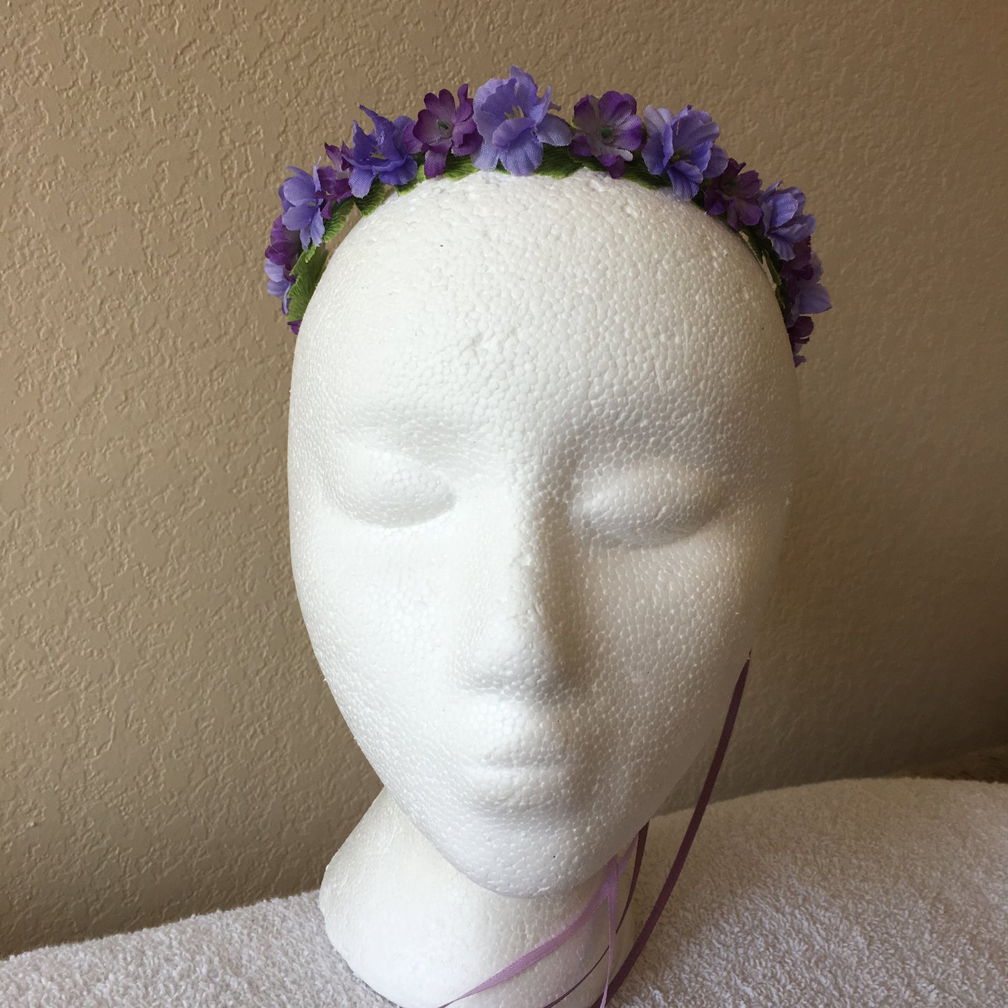 Extra Small Wreath - Light & dark purple flowers