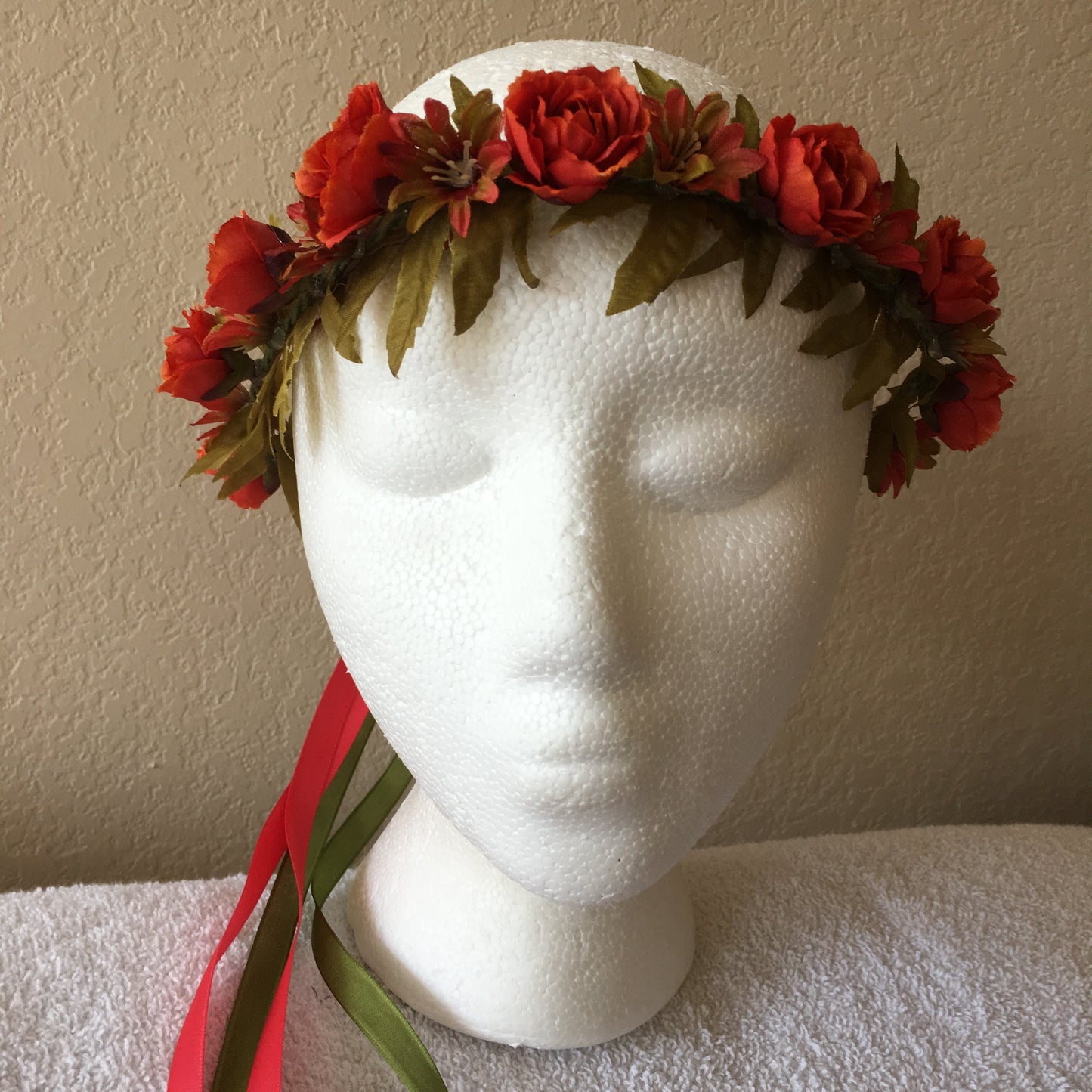 Extra Small Wreath - Burnt orange & matching accent flowers