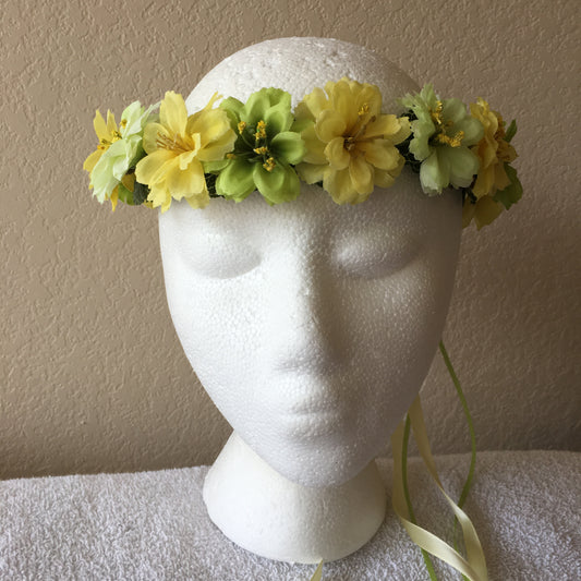 Extra Small Wreath - Yellow & green flowers +