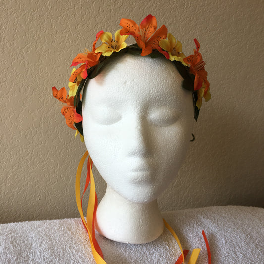 Extra Small Wreath - Orange & yellow exotic +