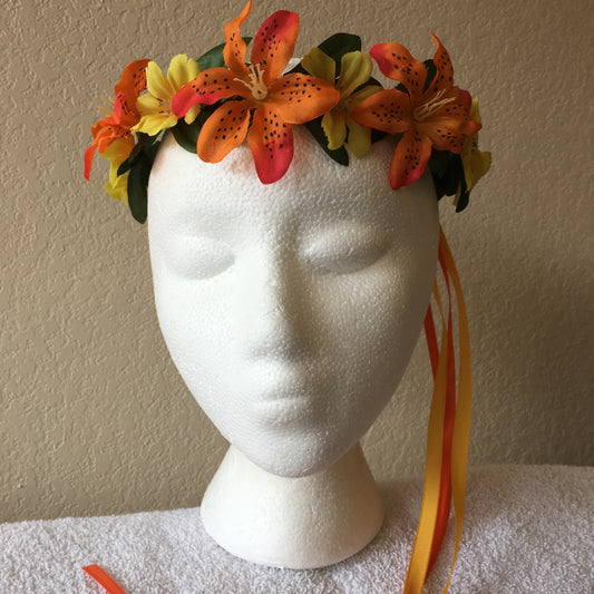 Extra Small Wreath - Orange & yellow exotic +