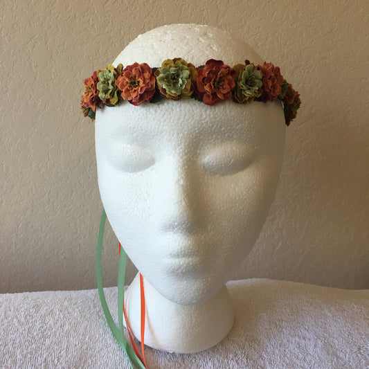 Extra Small Wreath - Mini orange & green roses