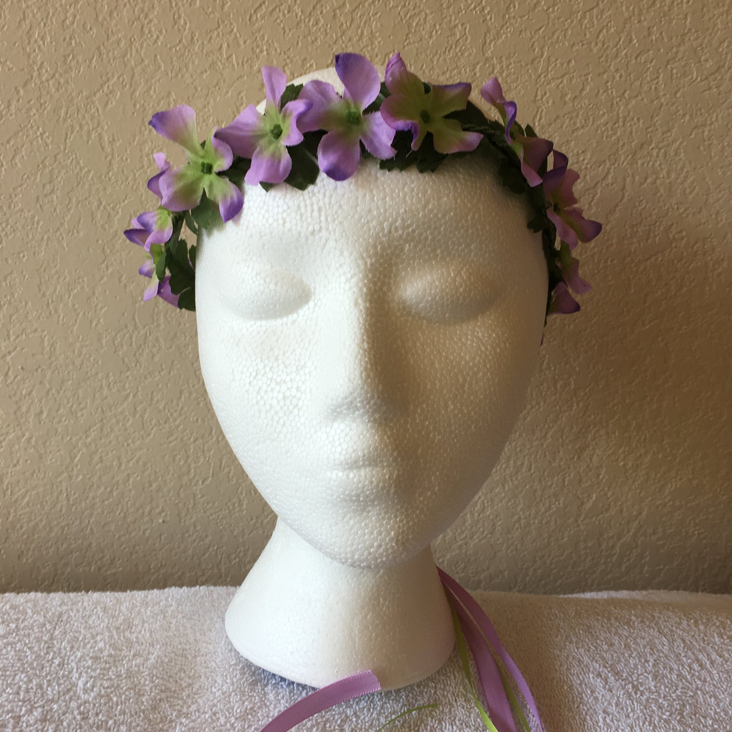 Extra Small Wreath - Purple & green flowers +