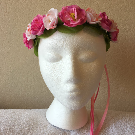 Extra Small Wreath - Pink & white roses +