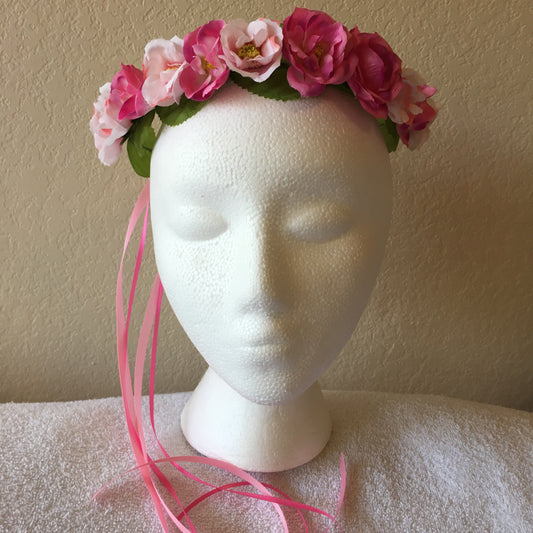 Extra Small Wreath - Pink & white roses +