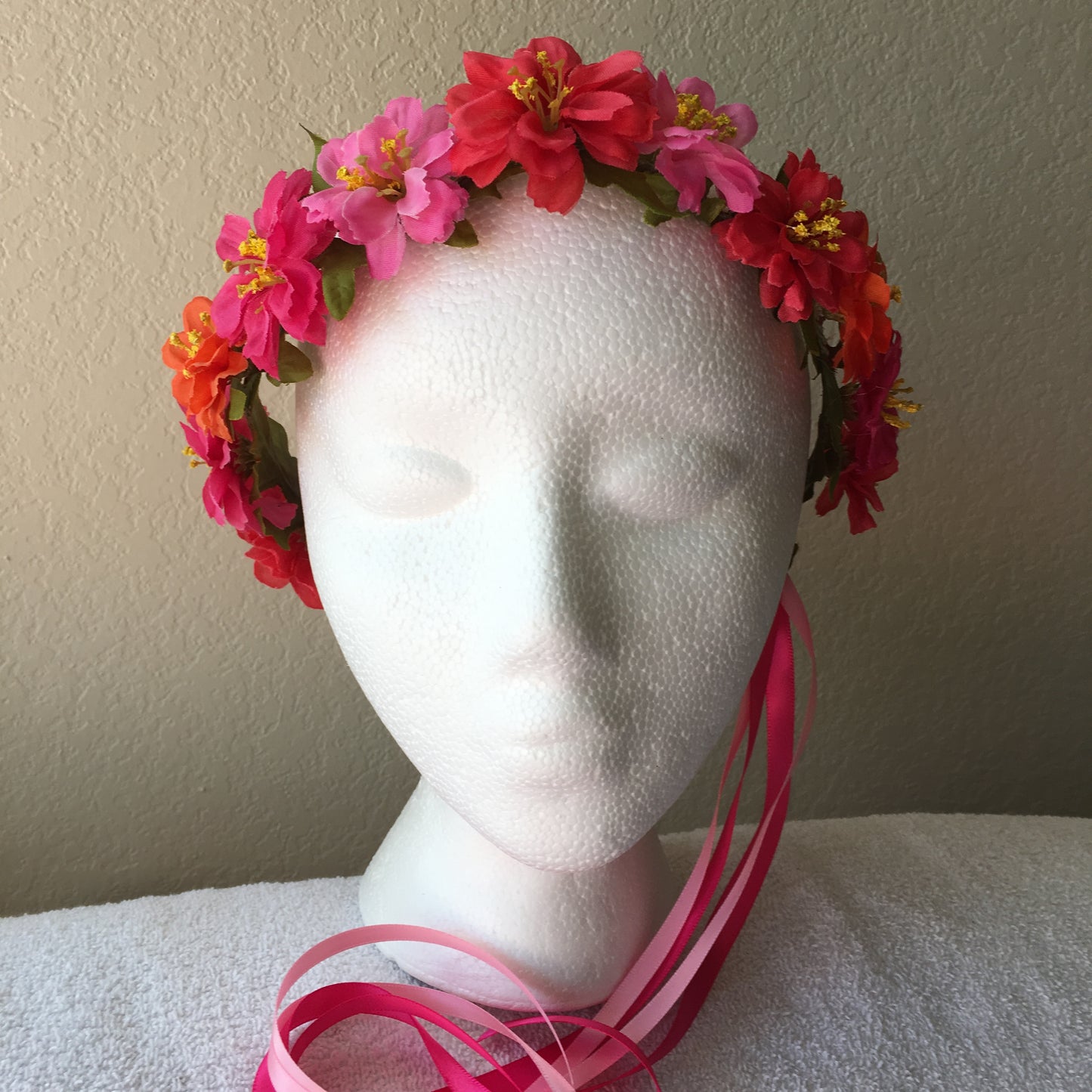 Extra Small Wreath - Pink, orange, & red flowers +