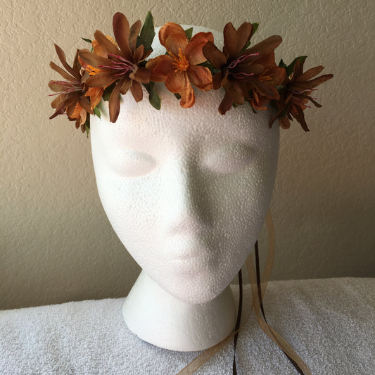 Extra Small Wreath - Brown flowers +