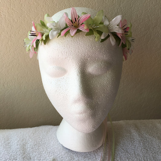 Extra Small Wreath - White, green, & pink flowers +