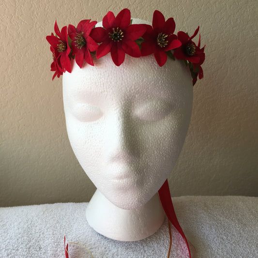 Extra Small Wreath - Red poinsettia +