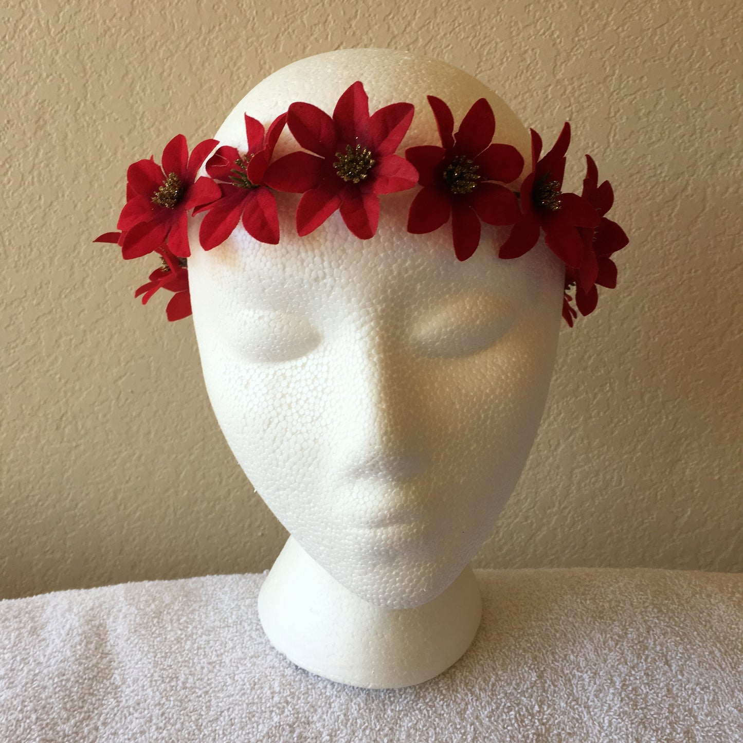 Extra Small Wreath – Red poinsettia +