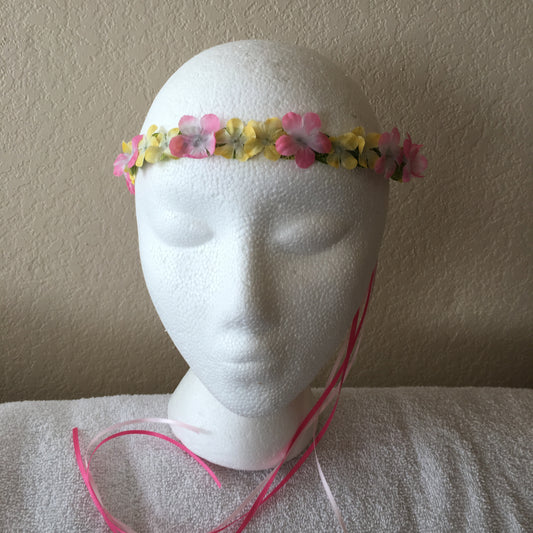 Extra Small Wreath - Pink & yellow flowers