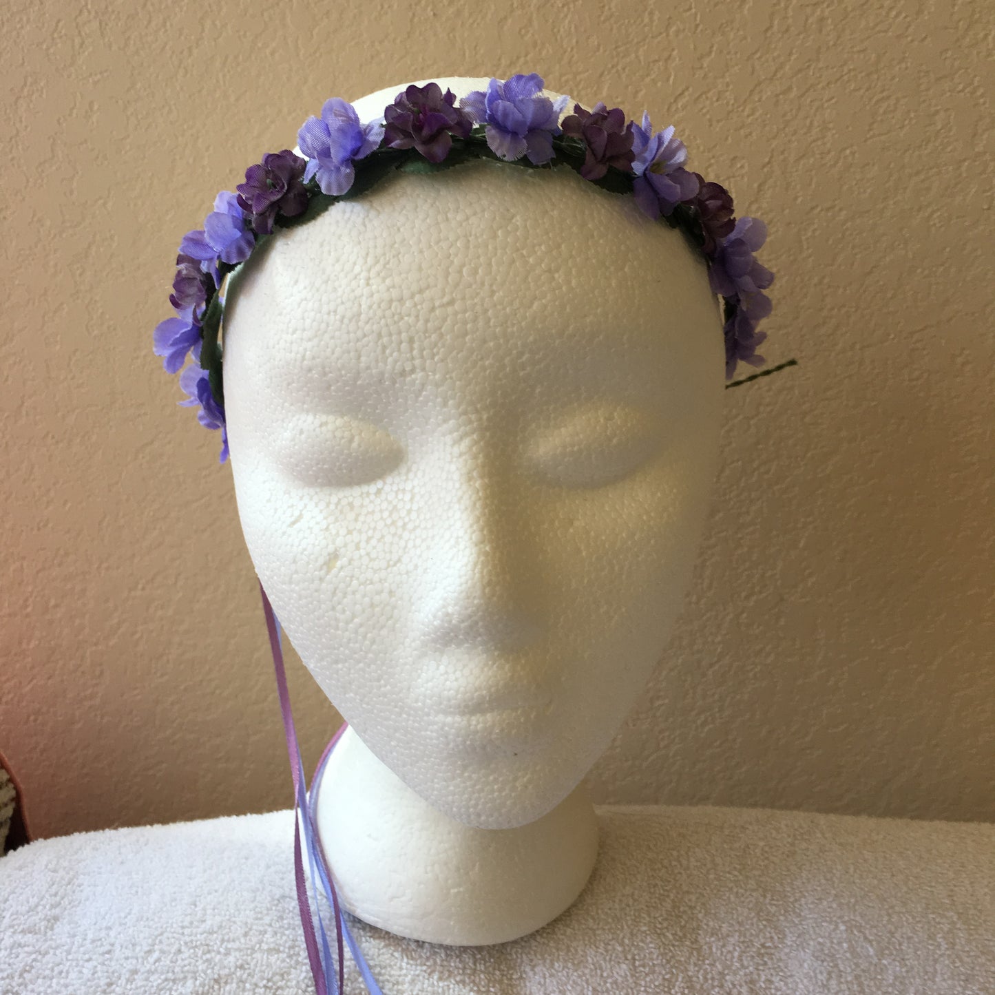 Extra Small Wreath - Two purple flowers