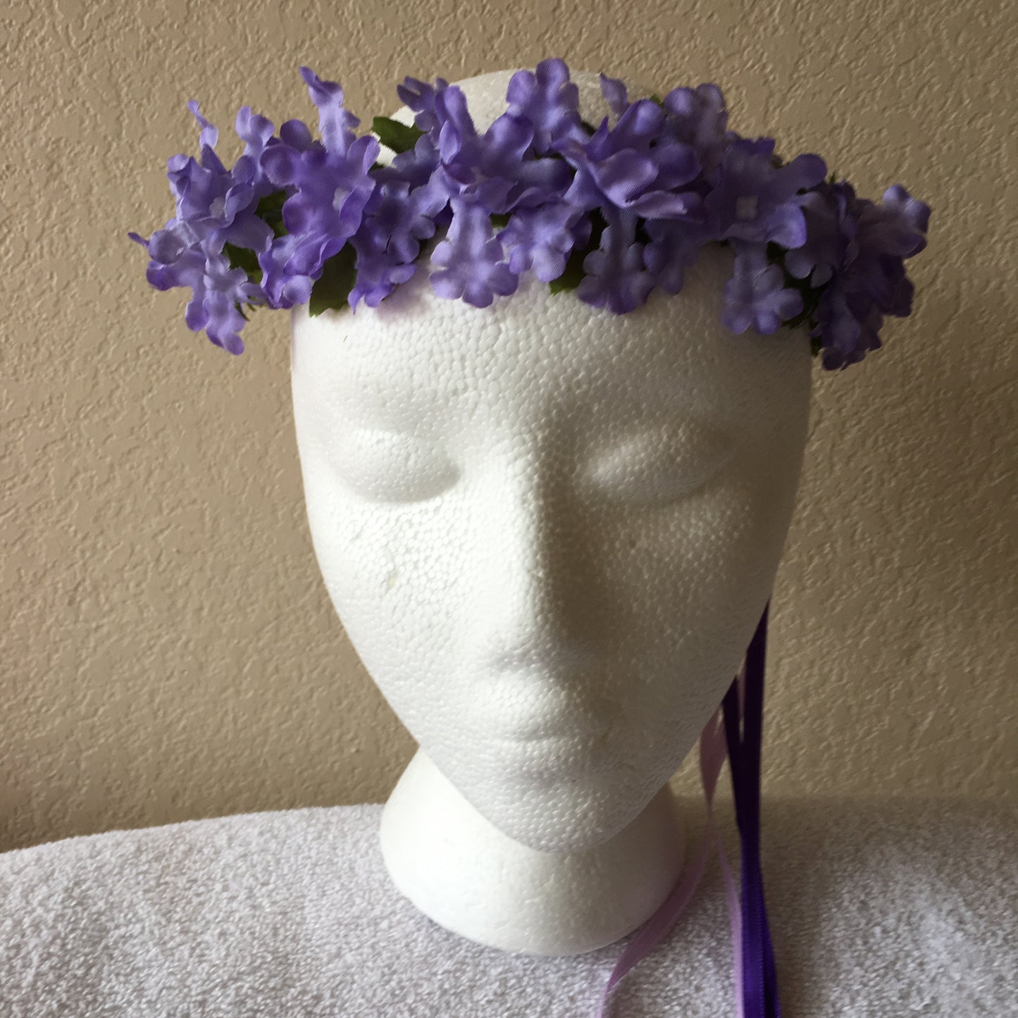 Extra Small Wreath - Purple freeform flowers +