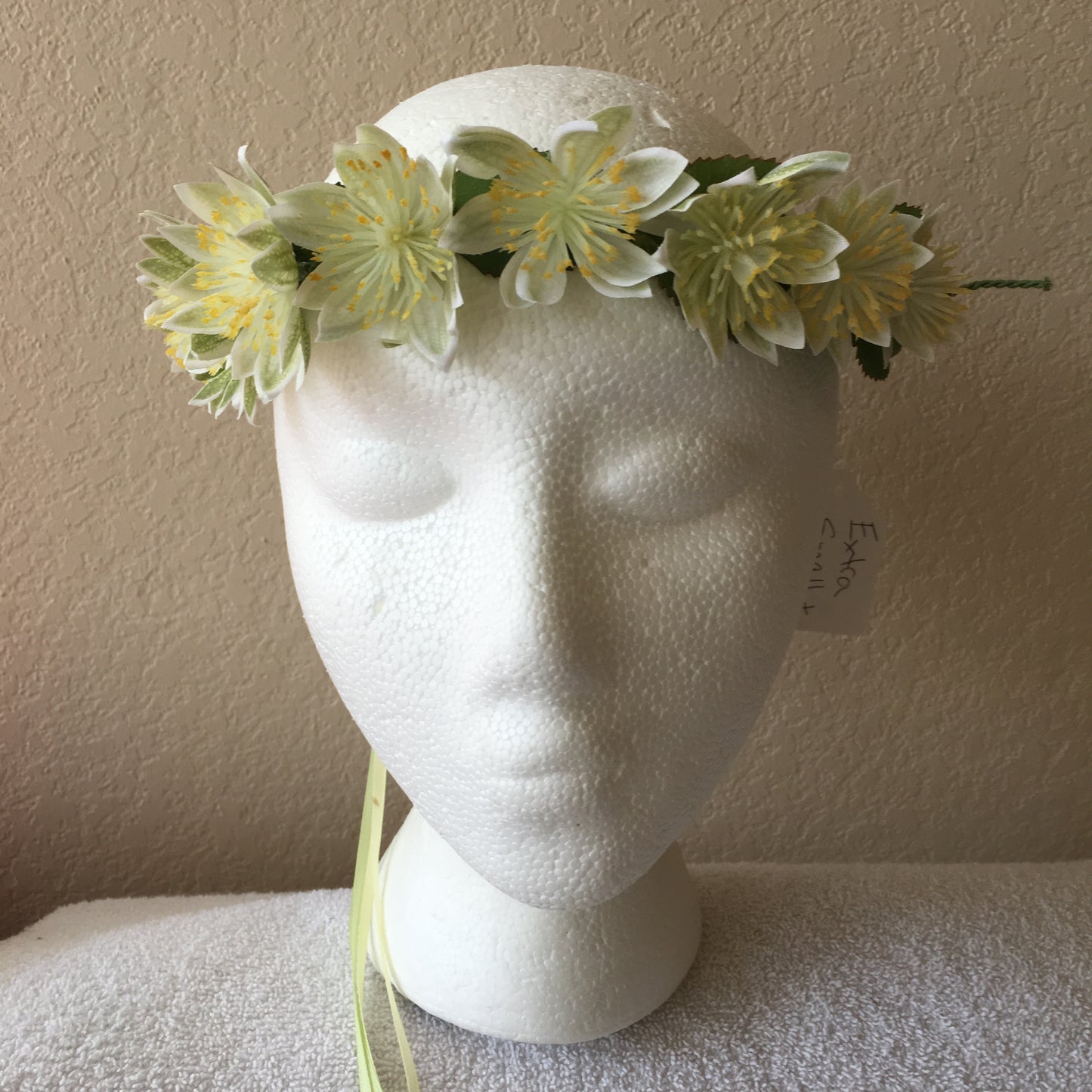 Extra Small Wreath - Pale green pointy flowers +