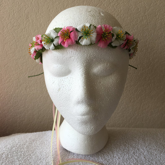 Extra Small Wreath - Pink & white flowers +