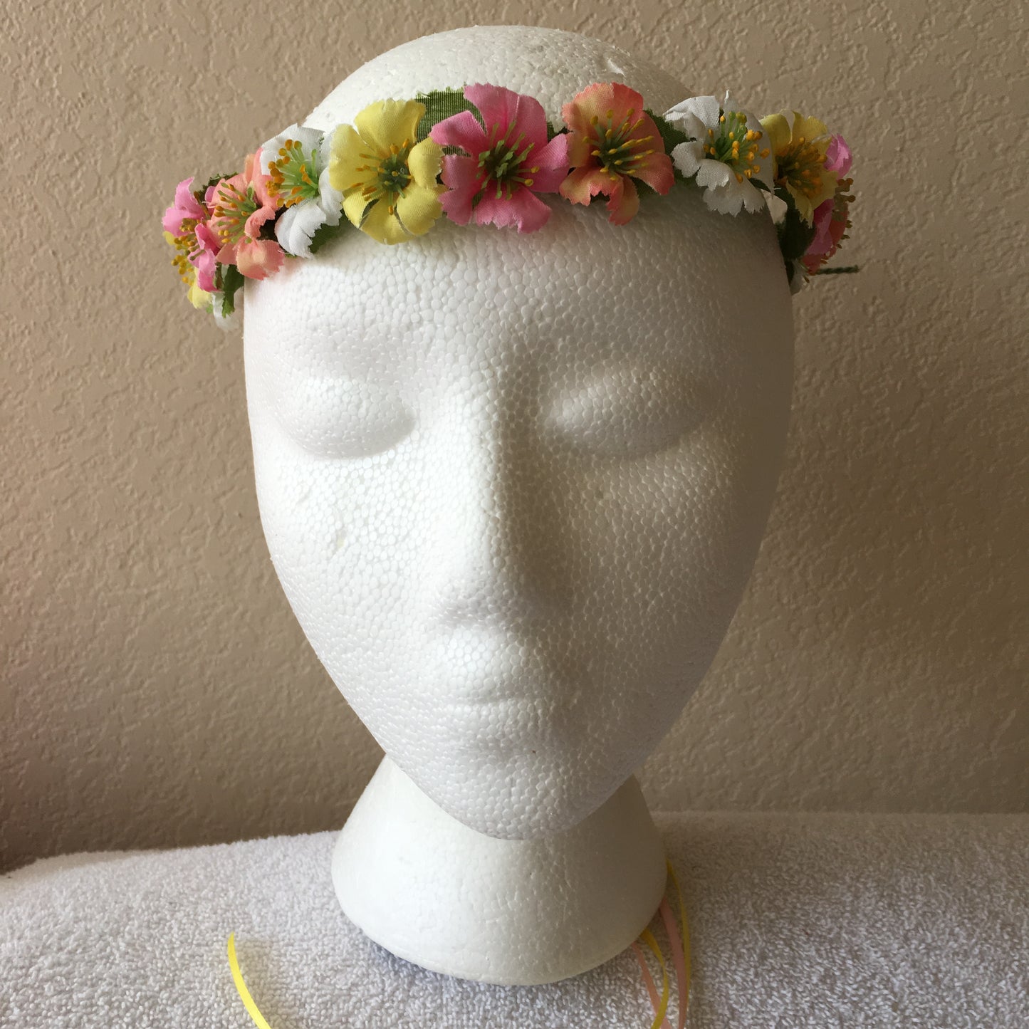 Extra Small Wreath - Yellow, pink, white, & sunset flowers +