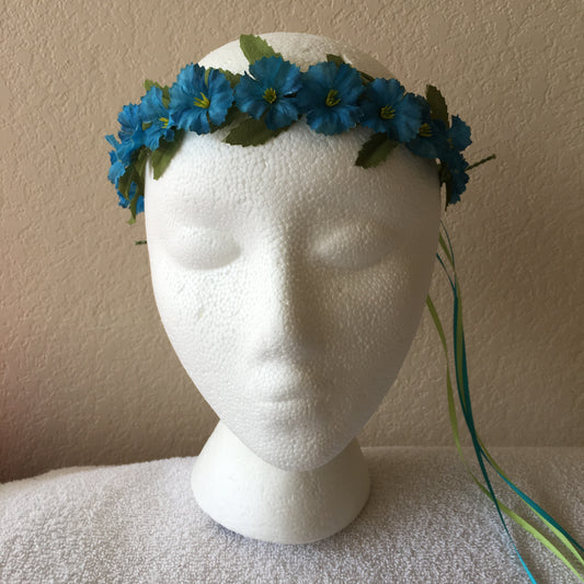 Extra Small Wreath - All teal flowers +