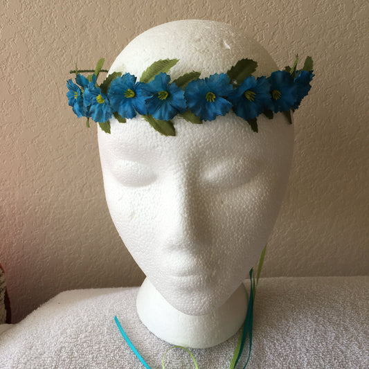 Extra Small Wreath - All teal flowers +