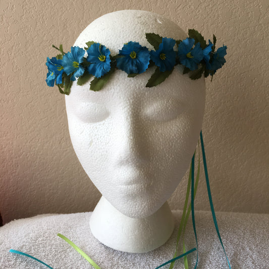 Extra Small Wreath - All teal flowers +