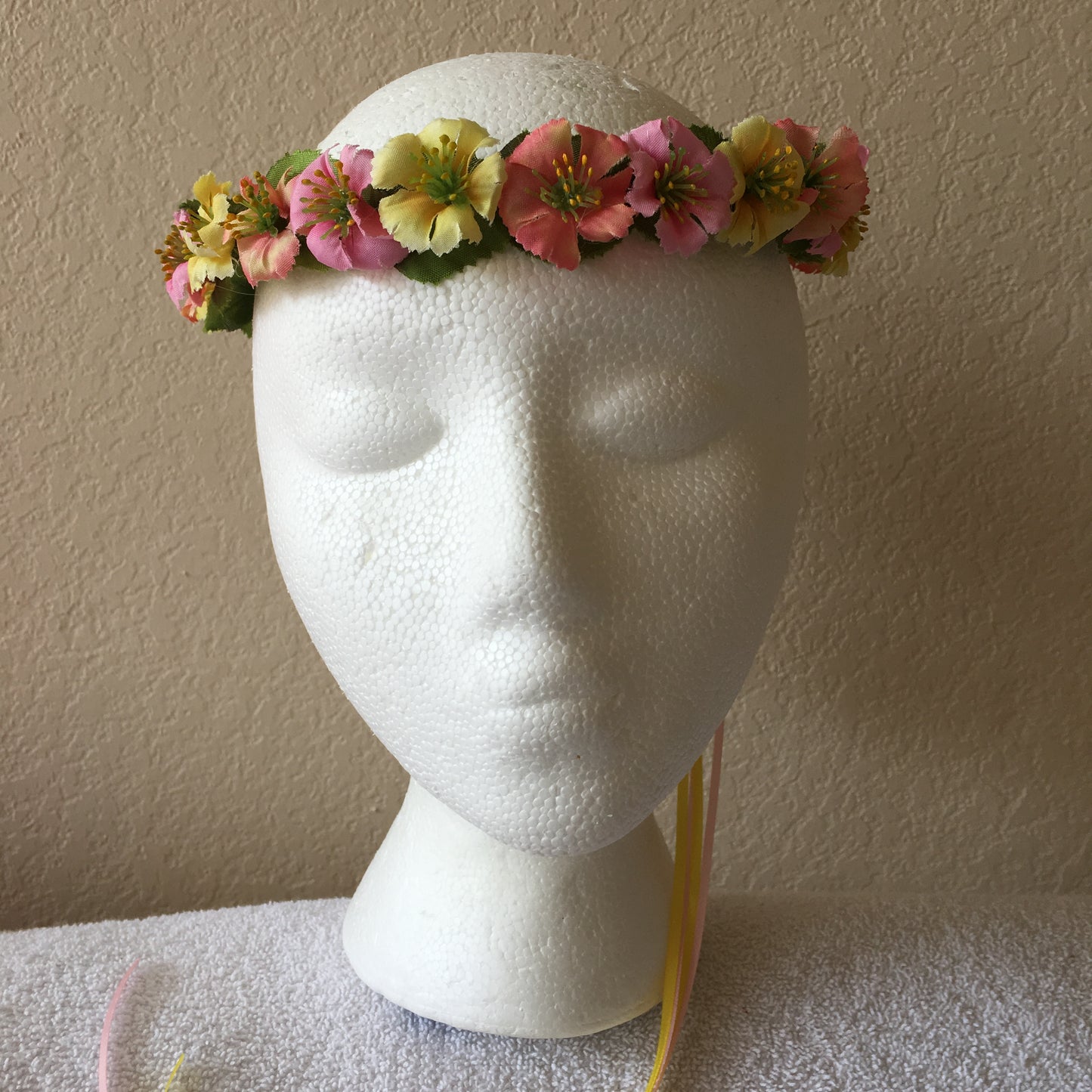 Extra Small Wreath - Pink, yellow, & sunset flowers  +