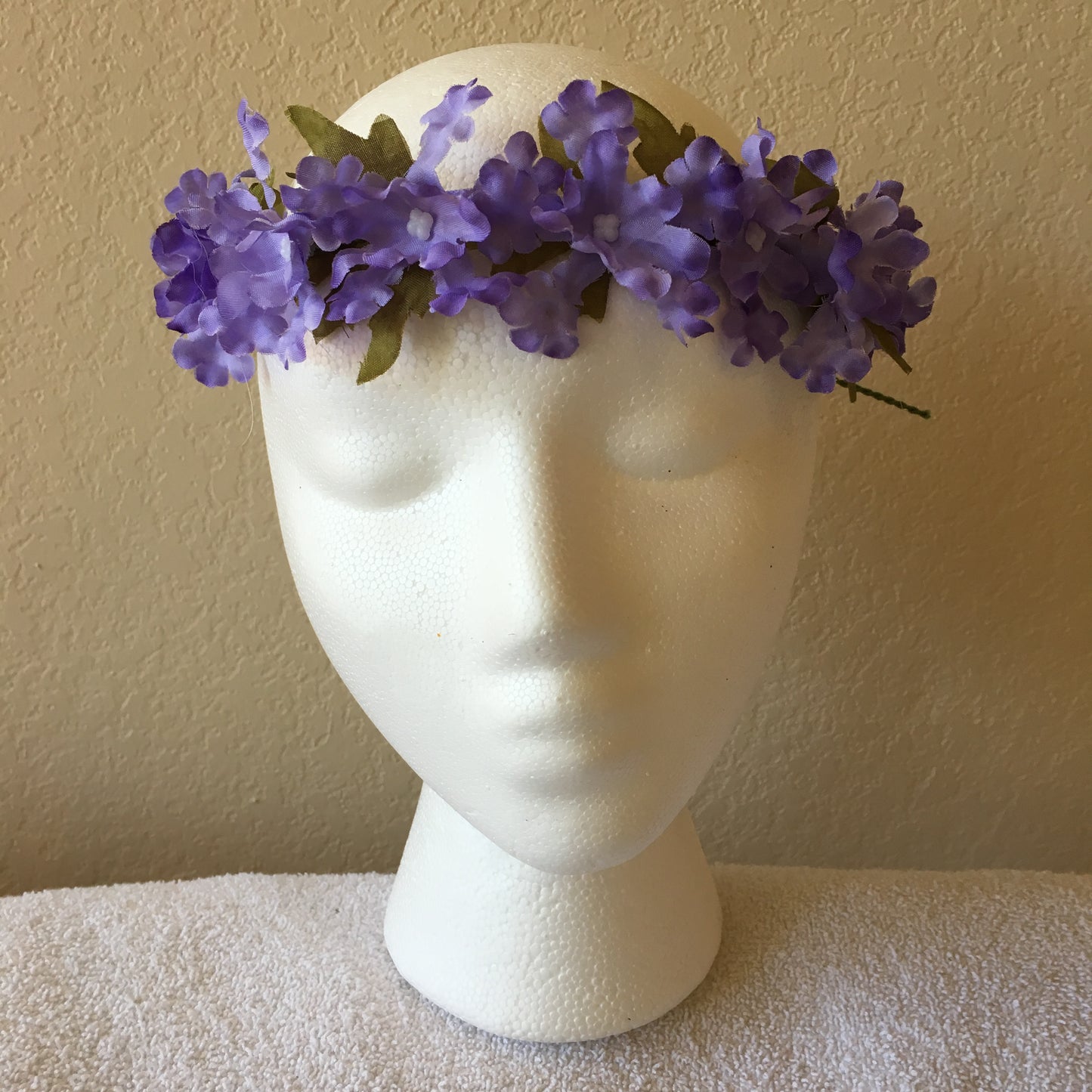 Extra Small Wreath - Purple free form flowers +