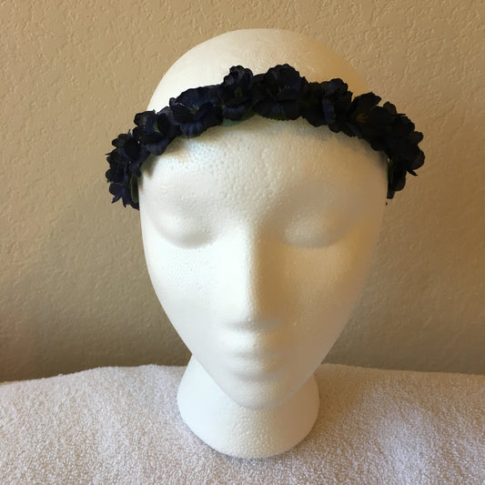 Extra Small Wreath - Dark blue flowers