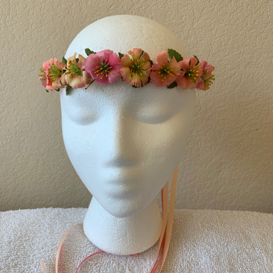 Extra Small Wreath - Pink & sunset flowers +