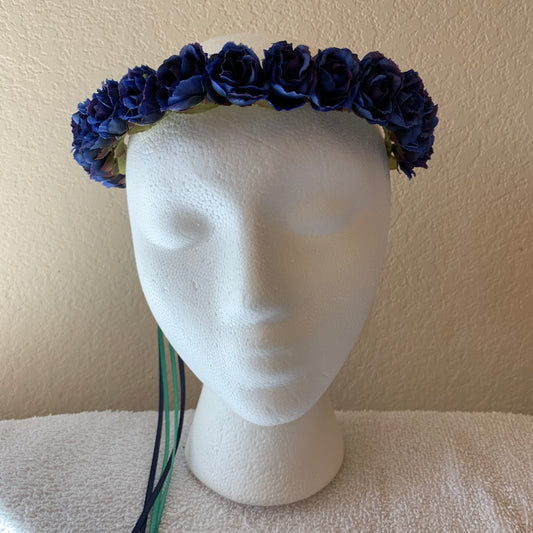 Extra Small Wreath - Navy blue roses +