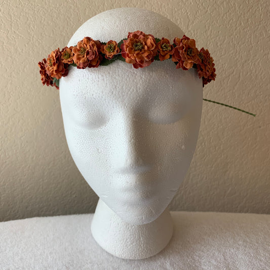 Extra Small Wreath - Rust Multi-Layered Flowers