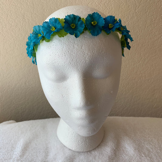 Extra Small Wreath - All Teal Flowers