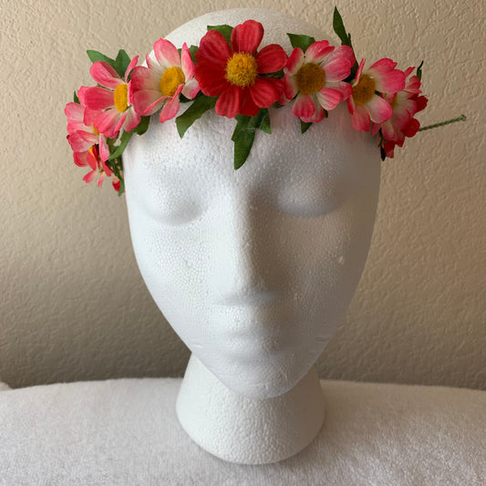 Extra Small Wreath - Hot Pink, Pink, and White Daisies