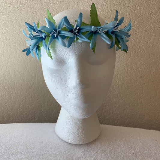 Extra Small Wreath - Light Blue Spiky Flowers