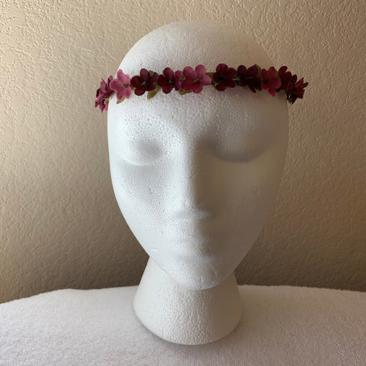 Extra Small Wreath - Mini Burgundy Flowers