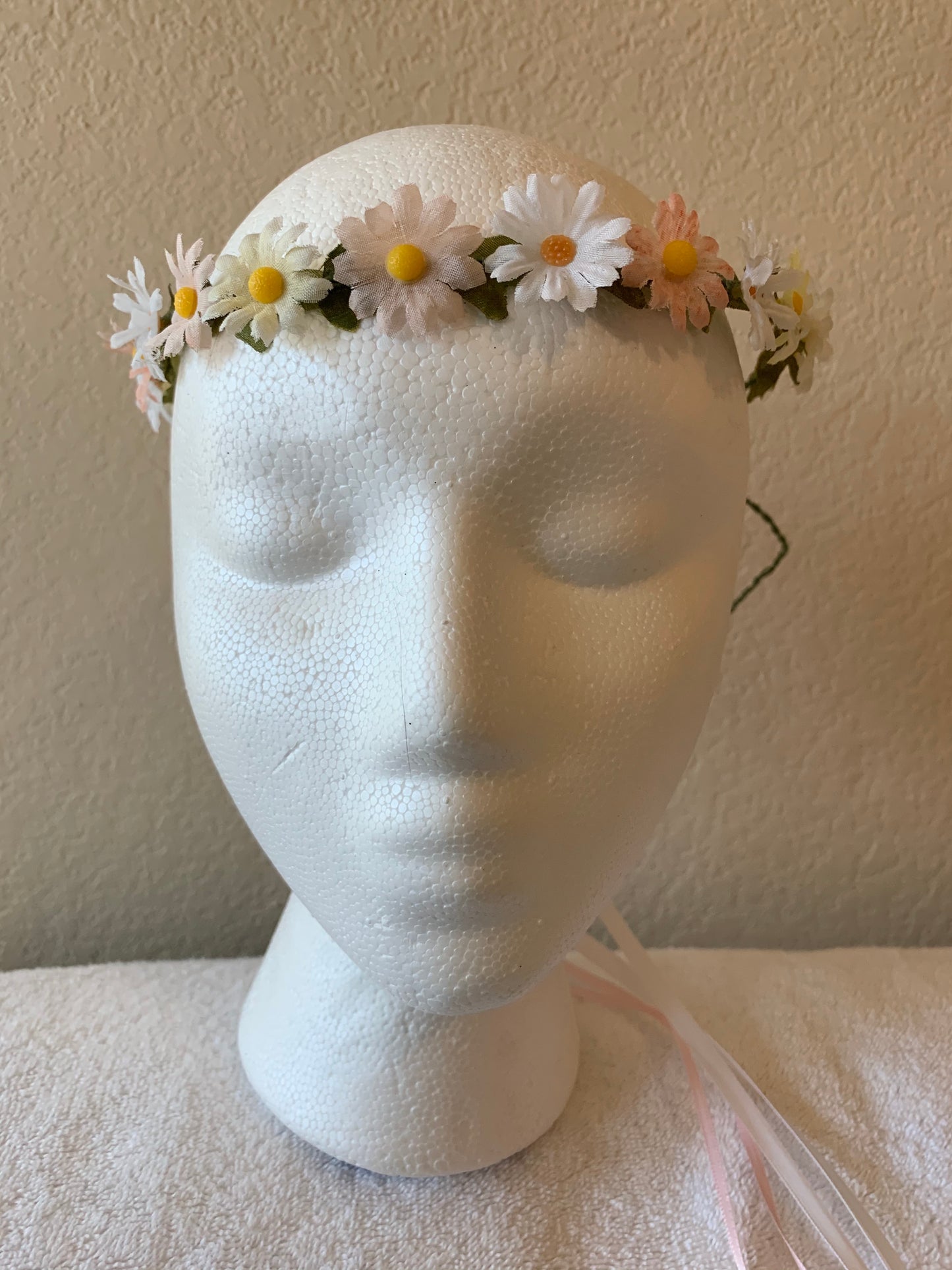Extra Small Wreath - Pink, White, and Yellow Daisies