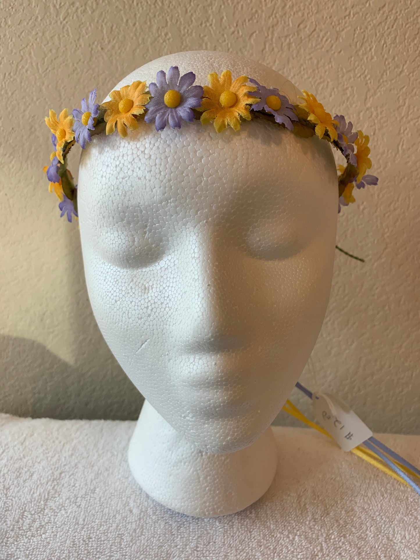 Extra Small Wreath - Yellow and Purple Daisies
