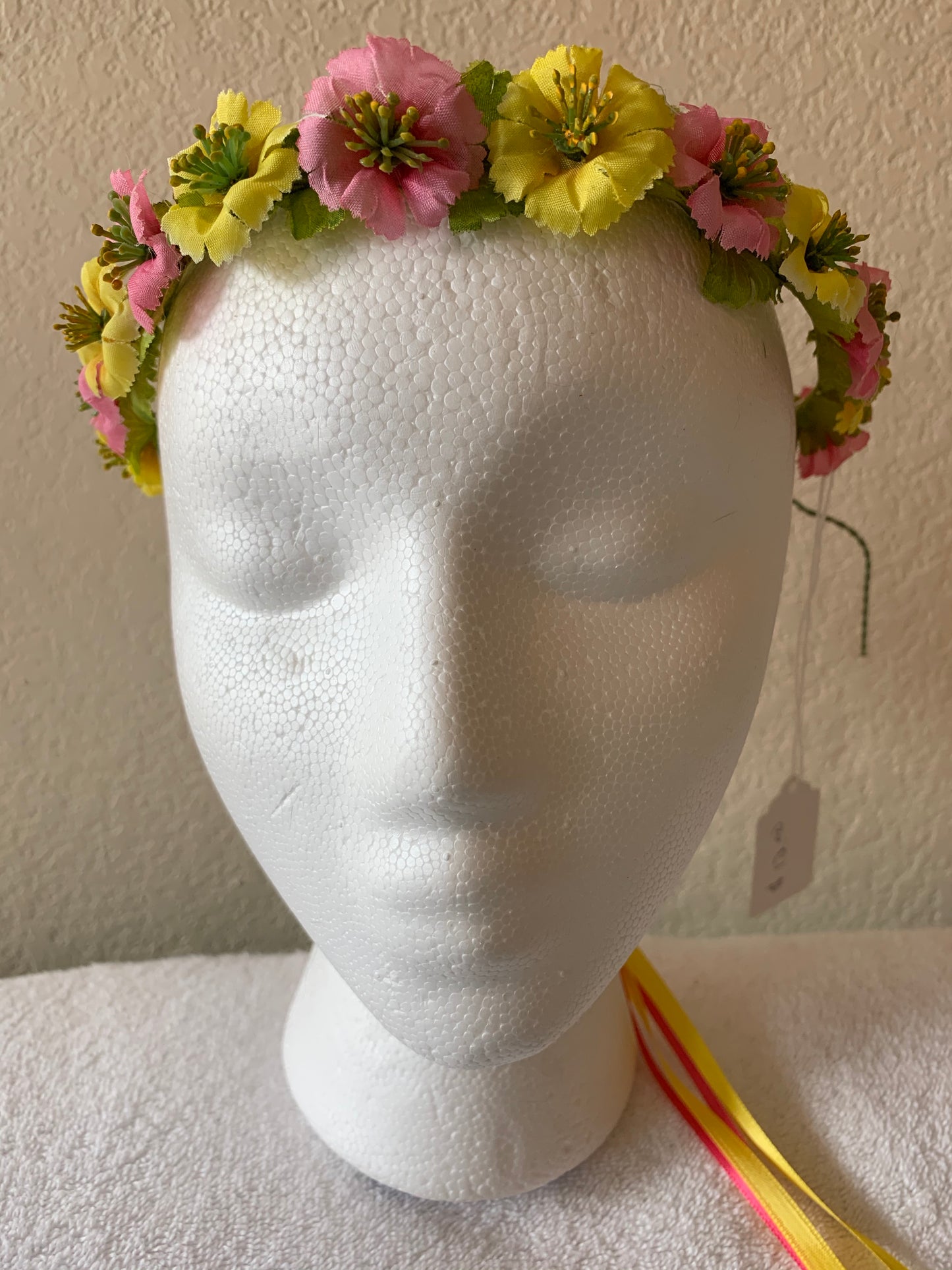 Extra Small Wreath - Yellow and Pink Flowers