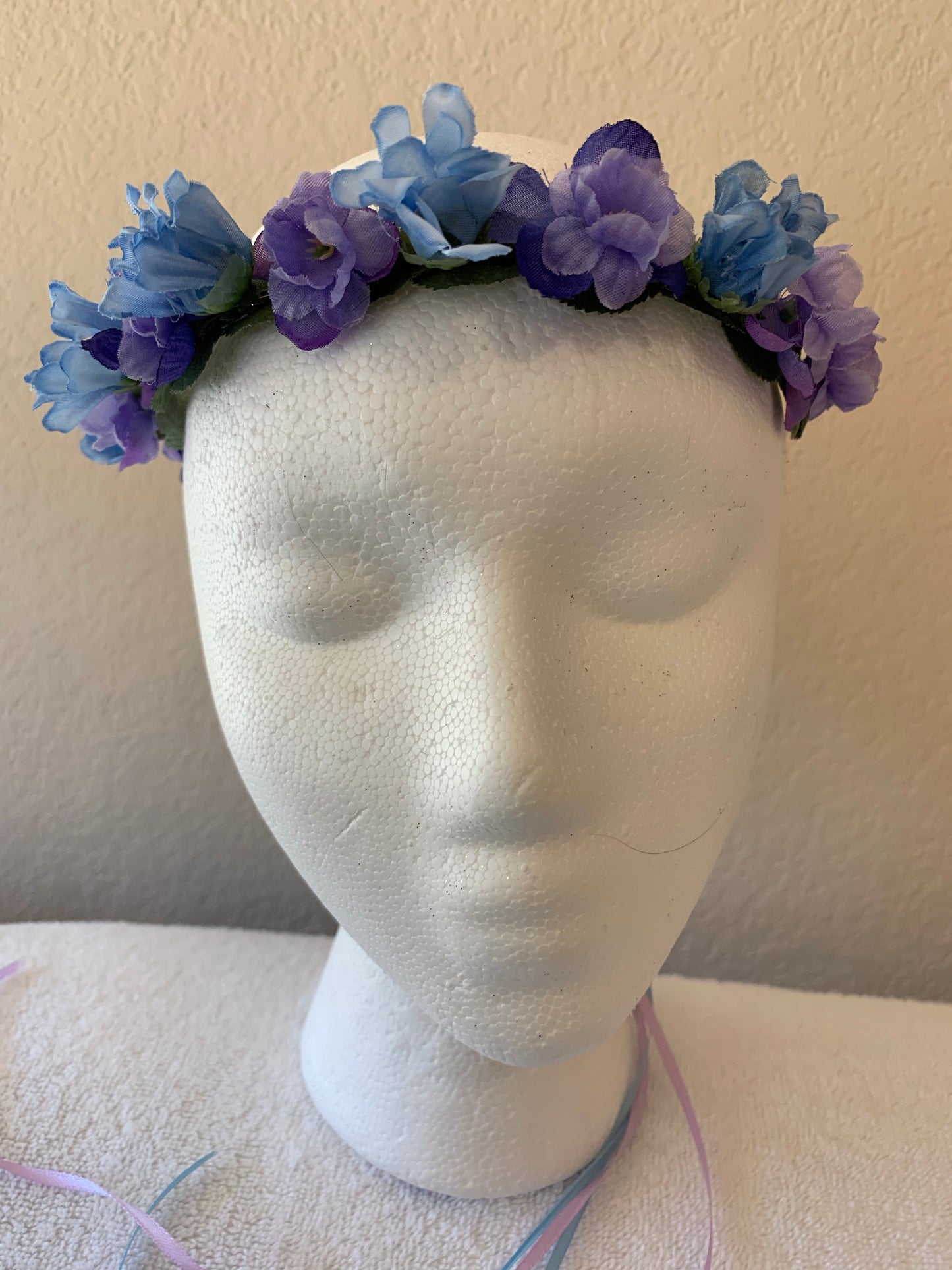 Extra Small Wreath - Blue and Purple Flowers