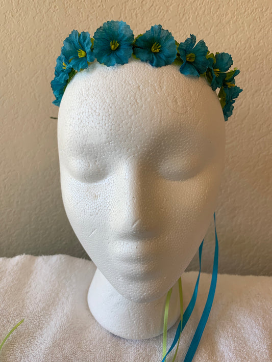 Extra Small Wreath - All Teal Flowers