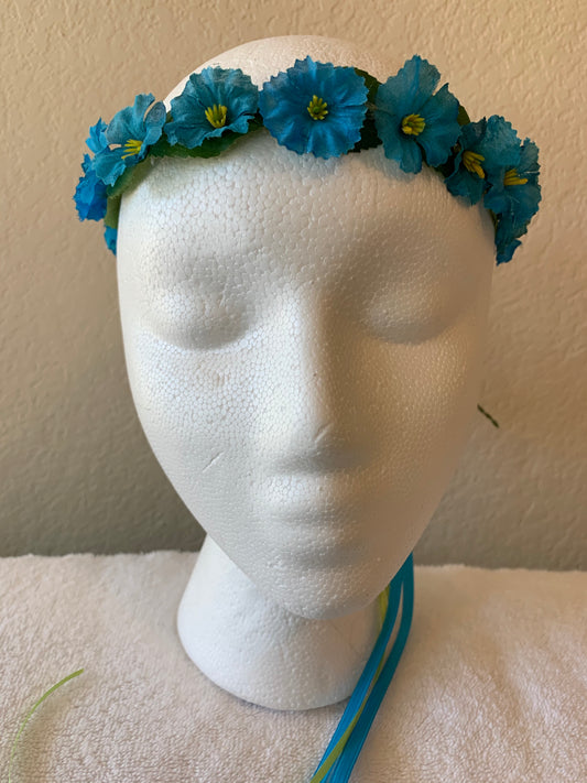 Extra Small Wreath - All Teal Flowers