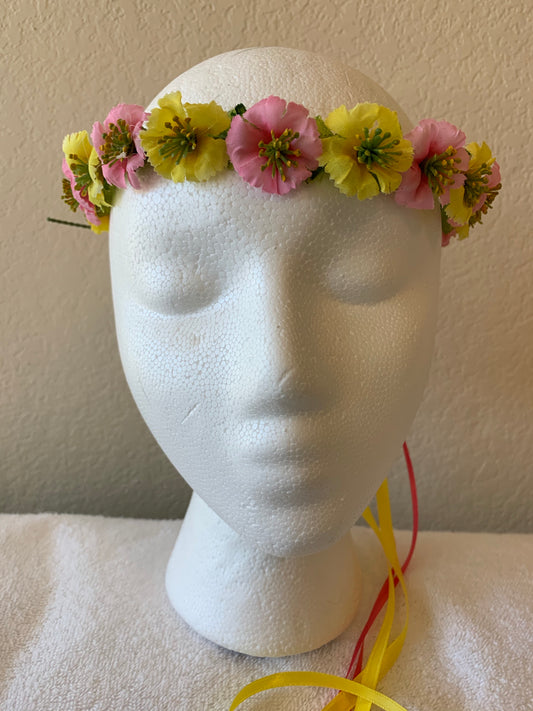 Extra Small Wreath - Yellow and Pink Flowers