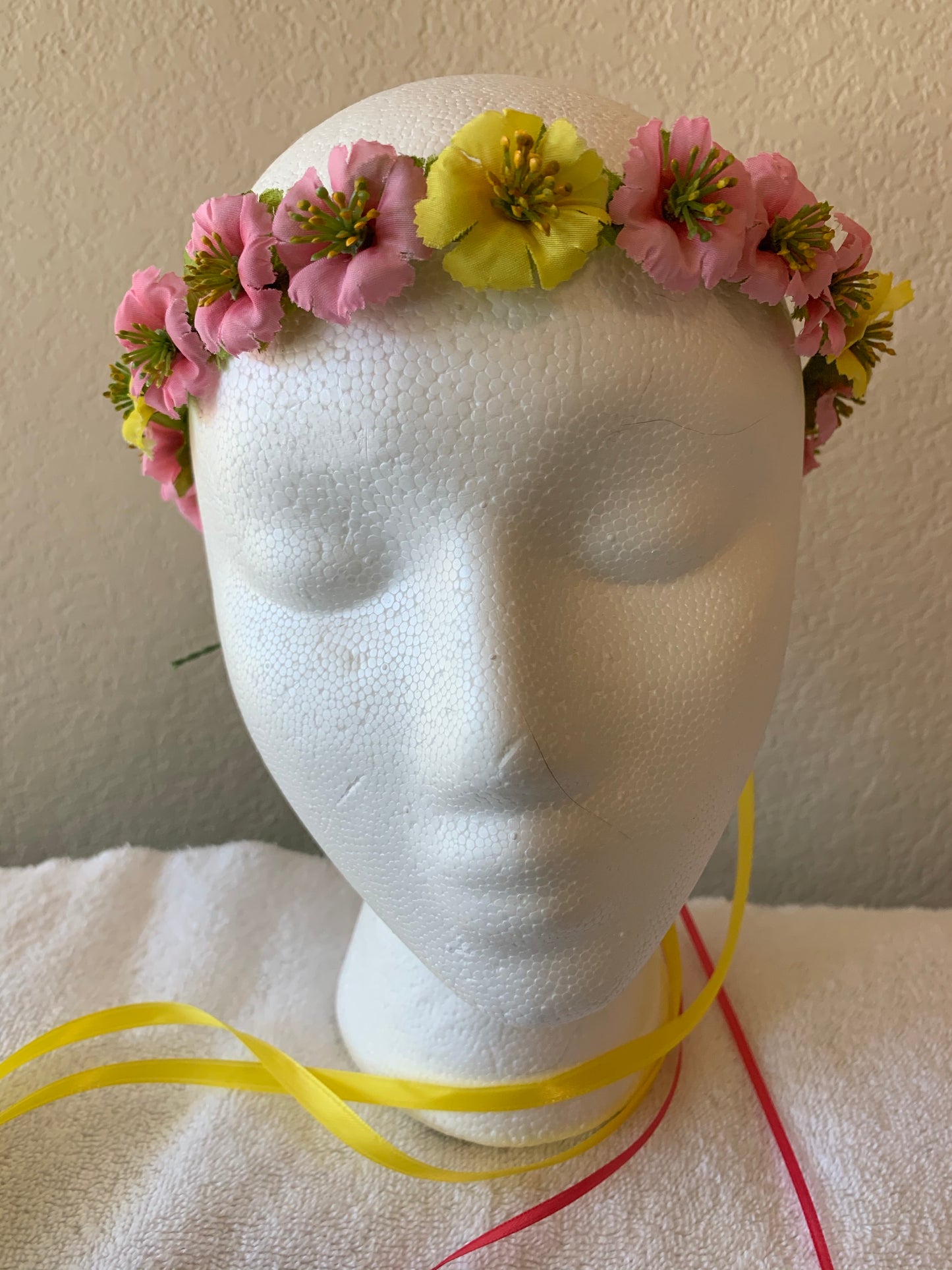 Extra Small Wreath - Pink and Yellow Flowers