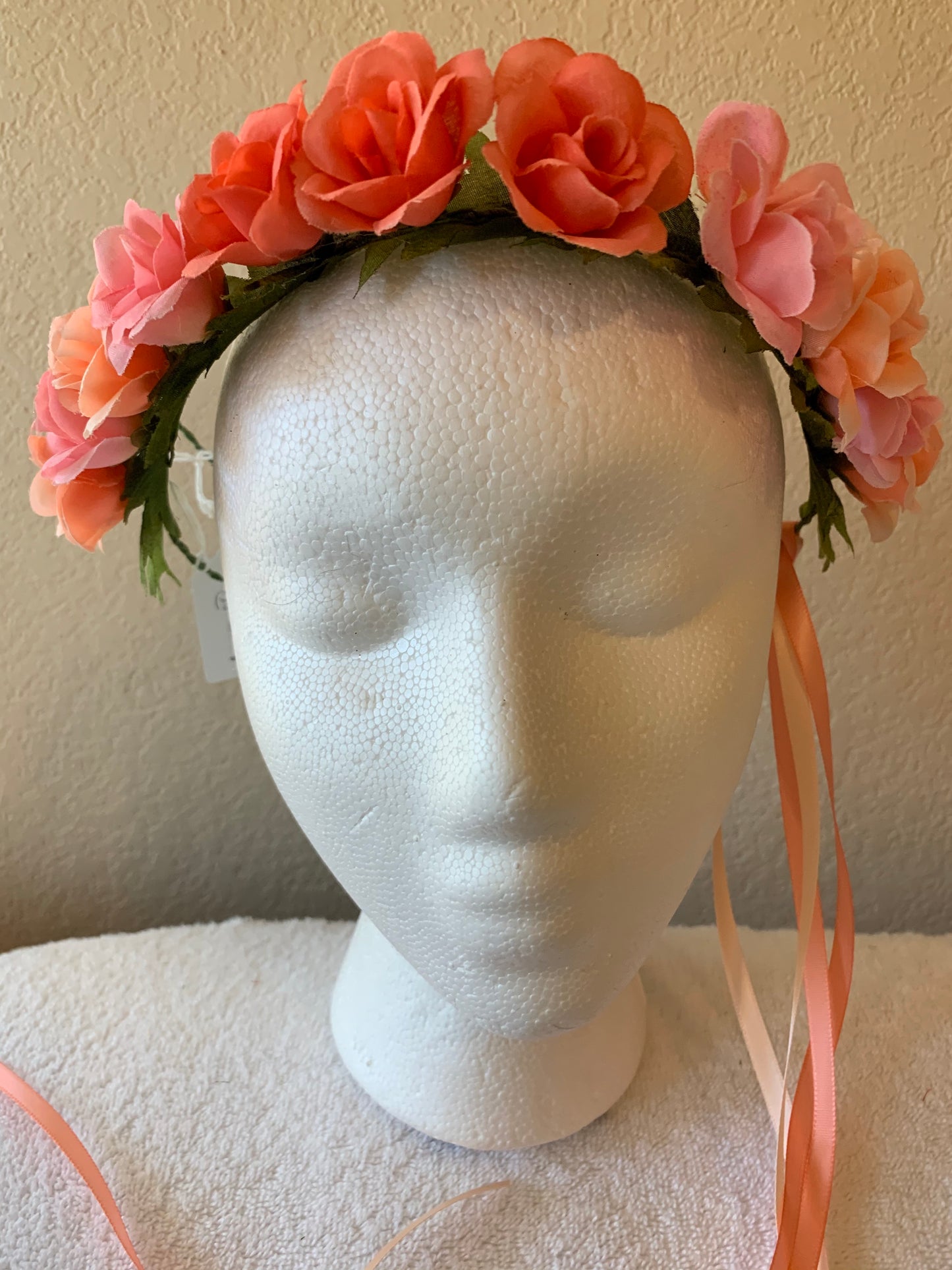 Extra Small Wreath - Salmon Peach and Pink Roses