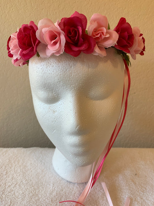 Extra Small Wreath - Hot Pink and Pale Pink Roses