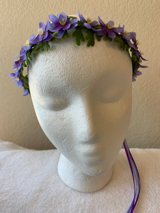 Extra Small Wreath - All Medium Purple Flowers